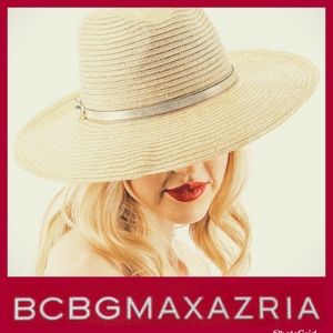 BCBGMAXAZRIA Metallic Buckle Fedora Hat